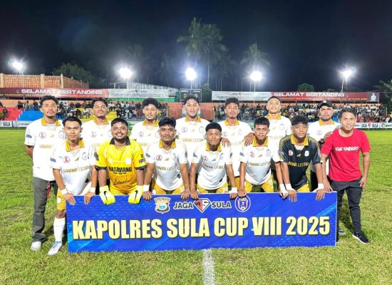 Sanana Lestari FC Kantongi Tiket 16 Besar Turnamen Kapolres Sula Cup VIII