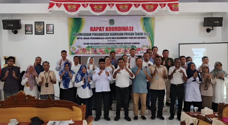 Dinas Pangan Maluku Utara Gelar Rakor Keamanan Pangan, Bahas Dukungan untuk Program Makan Bergizi Gratis