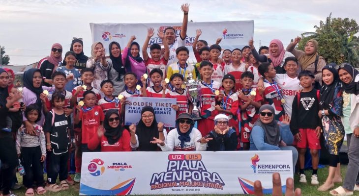 Juarai Piala Menpora Regional Ternate, Indoneaia Muda U-12 jadi Wakil Malut ke Nasional