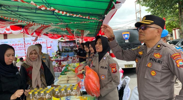 Jaga Kestabilan Komoditi, Polda Maluku Utara dan Jajaran Polres Buka Pasar Murah