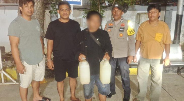 Bawa Miras, Warga Desa Sasur Pantai Halmahera Barat Ditangkap Polsek Ternate Selatan