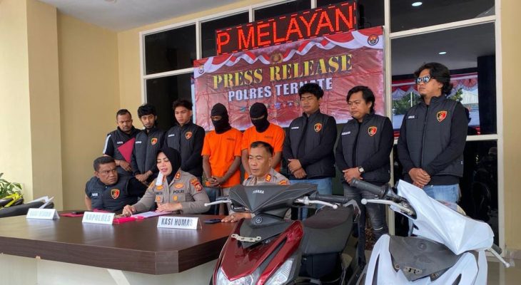 Dua Residivis Curanmor Kembali Ditangkap, Polres Ternate Masih Buru Pelaku Lain