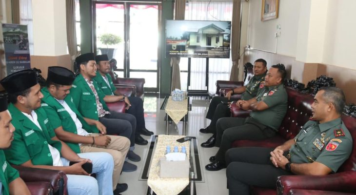 Kunjungan ke Dandrem 152, PW GP Ansor Malut  dan Brigjen TNI Enoh Solehudin Bahas Keutuhan NKRI hingga Kemitraan Program