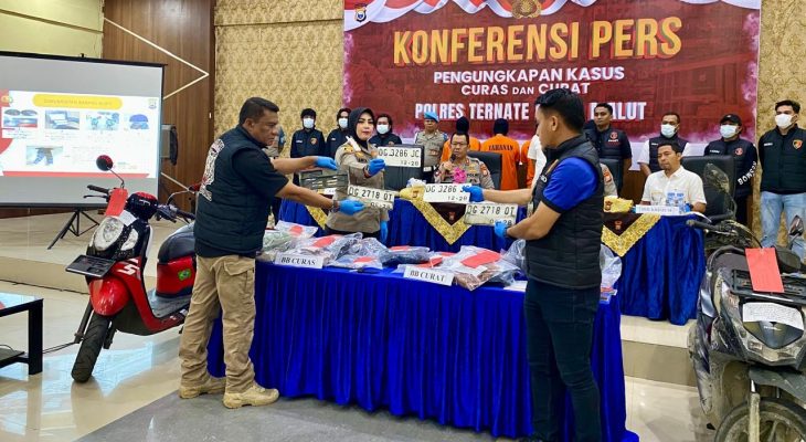 Polres Ternate dan Polda Maluku Utara Ringkus Tersangka Pencurian Penikaman di Toko Al Nizam Gamalama