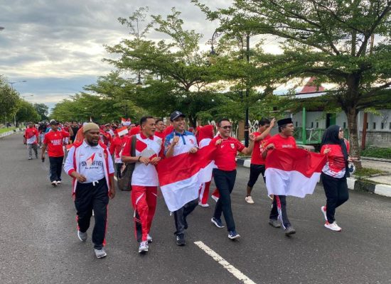 Dikbud Maluku Utara Sambut HUT ke-80 RI dengan Jalan Sehat dan Sosialisasi Senam Indonesia Sehat