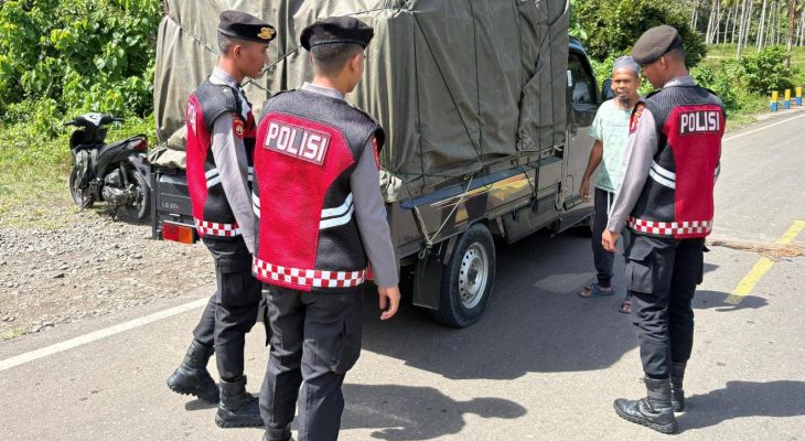 Polresta Tidore Perketat Razia Barang Terlarang dan Ilegal Melalui Transportasi Darat