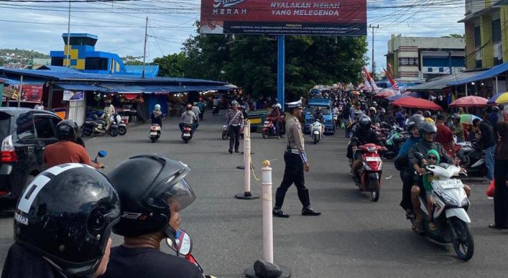 Jadi Penyebab Kemacetan, Satlantas Polres Ternate Tertibkan Parkir Liar di Gamalama