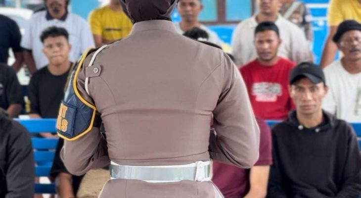 Sambut Hari jadi Lalu Lintas ke 70, Satlantas Polres Halteng Lakukan Sosialisasi Peningkatan Keselamatan