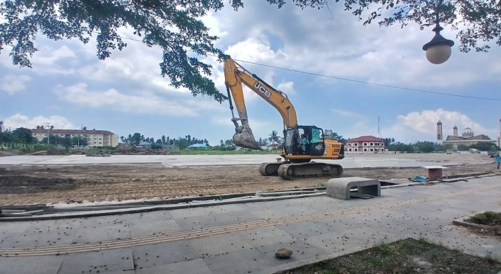 Penataan RTH Bundaran Sofifi Dikebut Jelang HUT Provinsi Maluku Utara