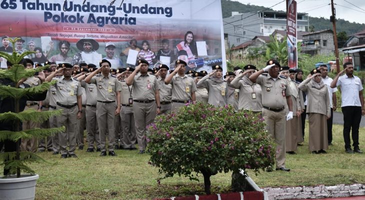 Upacara Peringatan 65 Tahun UUPA Digelar di Kanwil BPN Maluku Utara, Sertipikat Diserahkan kepada Masyarakat dan Pemerintah Daerah