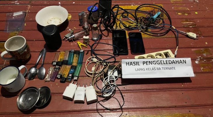 Razia Insidentil, Petugas Lapas Kelas IIA Ternate Temukan Sejumlah Barang Terlarang