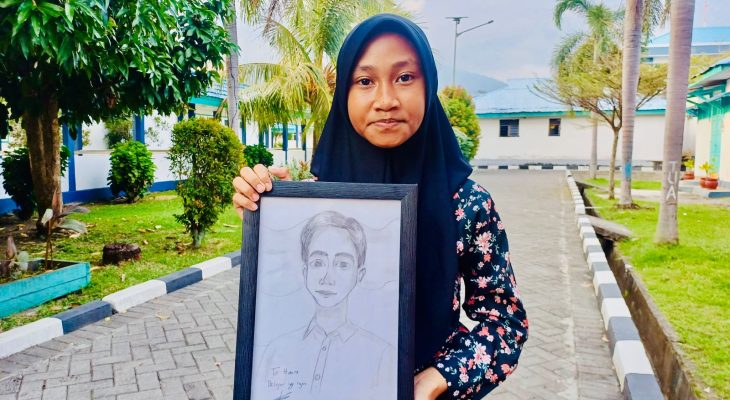 Lukisan Haura R Yasin Dapat Tandatangan Wapres Gibran Rakabuming