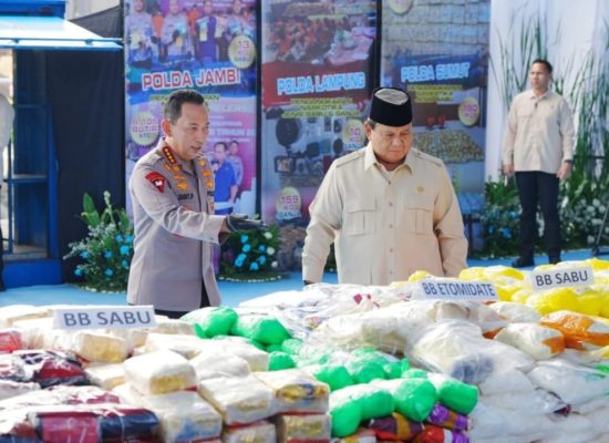 Presiden RI Hadiri Pemusnahan  214,84 Ton Narkotika, Kapolri: Tidak Ada Ruang Aman Bagi Pelaku Pengedar