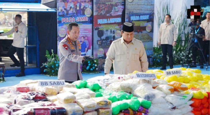 Presiden RI Hadiri Pemusnahan  214,84 Ton Narkotika, Kapolri: Tidak Ada Ruang Aman Bagi Pelaku Pengedar
