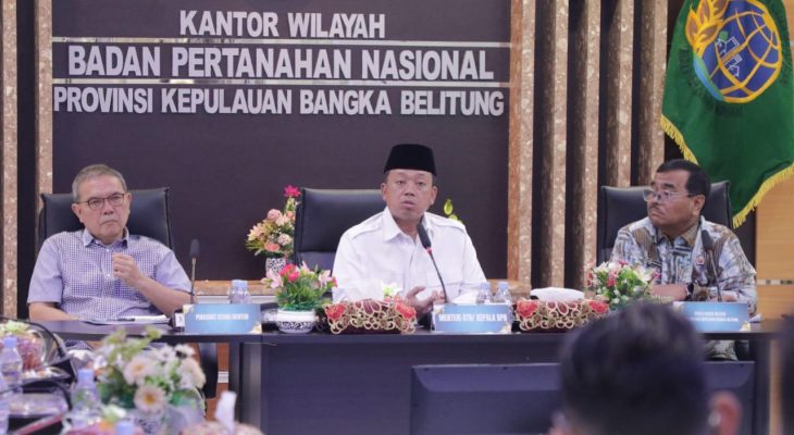 Beri Arahan ke Jajaran di Kepulauan Bangka Belitung, Menteri Nusron: Tugas Kita Memastikan Tanah Rakyat Aman