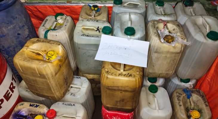 Timbun Minyak Tanah 1.385 Liter, Polres Ternate Tangkap 2 Terduga Pelaku