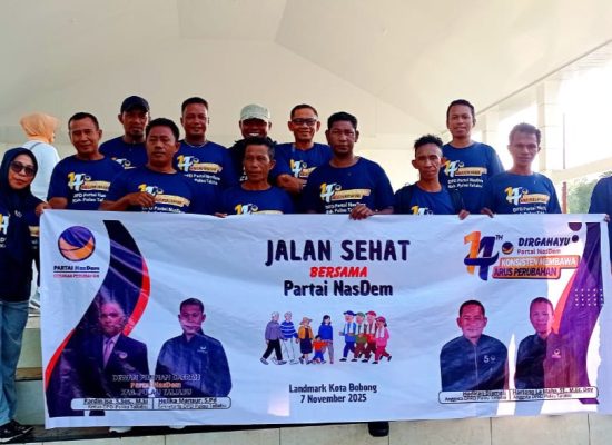 Semarak HUT ke-14, NasDem Taliabu Gelar Jalan Sehat