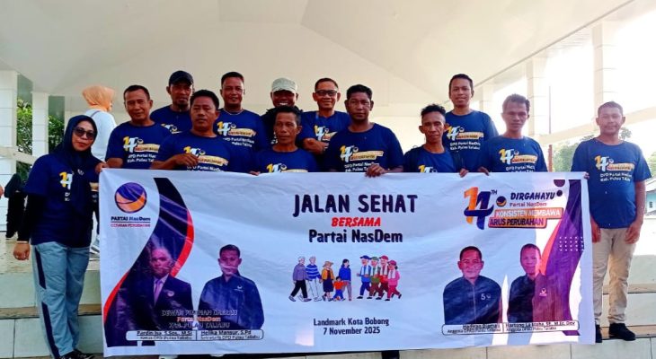 Semarak HUT ke-14, NasDem Taliabu Gelar Jalan Sehat
