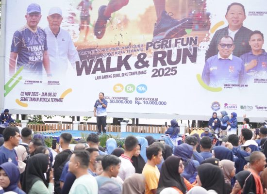 HUT PGRI ke-80 di Kota Ternate: Ada Fun Walk and Run, Launching Kegiatan dan DWP