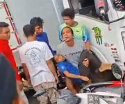 Hilang Kendali, Satu Truk Box Nyaris Lindas Anak 12 Tahun di Ternate