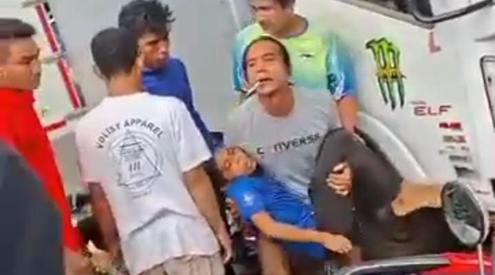 Hilang Kendali, Satu Truk Box Nyaris Lindas Anak 12 Tahun di Ternate