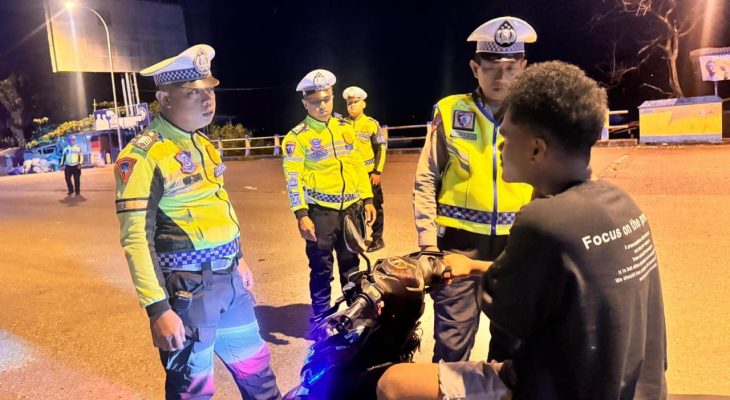 Cegah Balap Liar, Satlantas Polres Ternate Intens Patroli Malam