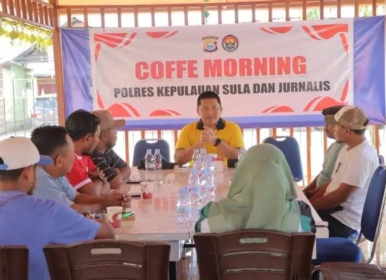 Coffee Morning, Kapolres Kepulauan Sula Terima Seluruh Kritikan dan Masukan Pers