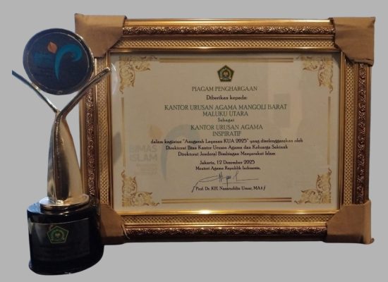 Prestasi Nasional, KUA Mangoli Barat Raih Penghargaan KUA Inspiratif 2025