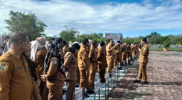 Sidak Apel Pagi, Sekda Halmahera Timur Temukan Banyak ASN Absen