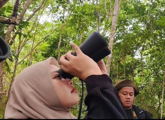 Belajar dari Alam, Mahasiswa PGSD Unkhair Ternate Amati Burung di Danau Tolire