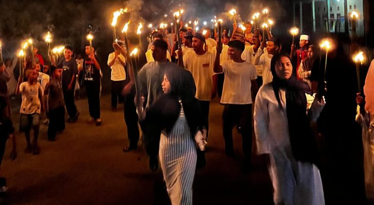 Pawai Obor, Cara Anak Muda Wainin Sambut Idulfitri