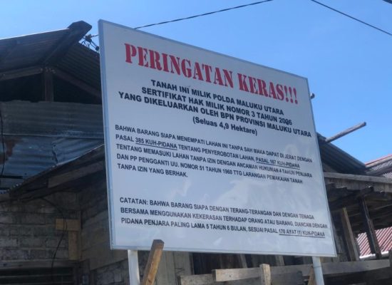 Masalah Lahan Ubo-Ubo, Polda Malut Ujukan Pengukuran Ulang ke BPN Ternate