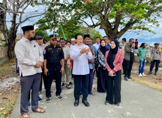 Nazla dan Anggota DPR RI, Rokhmin Dahuri Tinjau Lokasi Kampung Nelayan Merah Putih di Bibinoi Halmahera Selatan