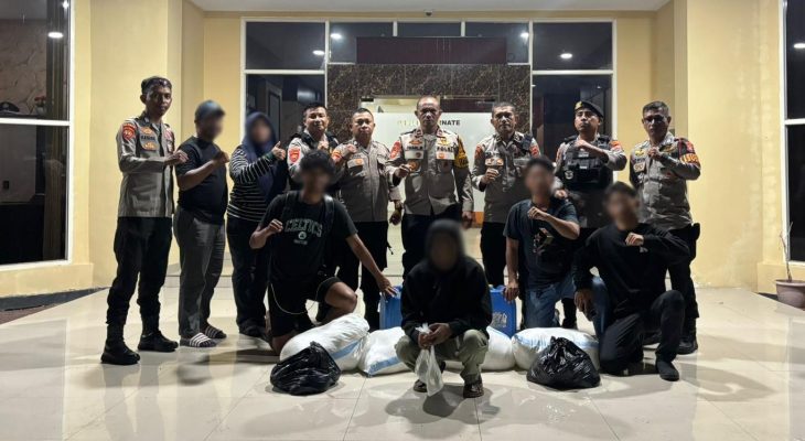 Samapta Polres Ternate Sita 500 Kantong Cap Tikus di Sango