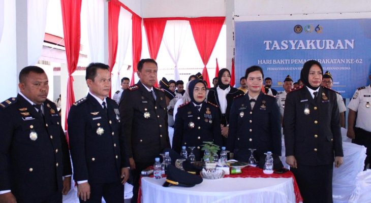 Kabapas Kelas II Ternate Hadiri Tasyakuran Hari Bakti Pemasyarakatan ke-62 secara Virtual