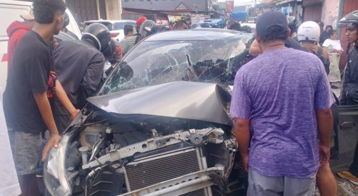 Polres Ternate Proses Hukum Pengemudi Mobil Datsun yang Tabrakan di Bastiong