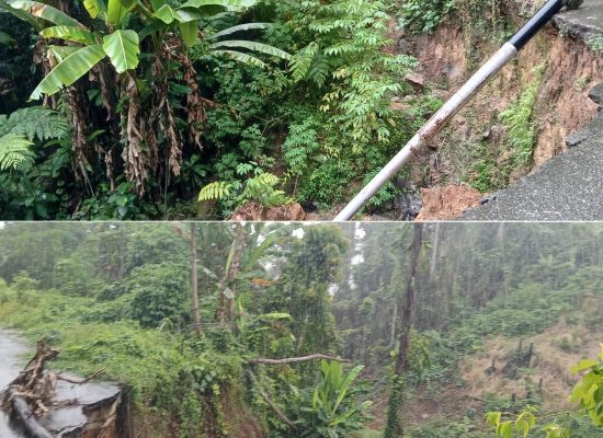 Jalan Ibu–Loloda Halmahera Barat Rusak Parah, Longsor Ancam Pengendara