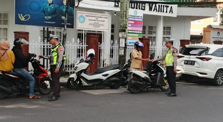 Satlantas dan Samsat Ternate Sasar Kendaraan yang Tunggak Pajak