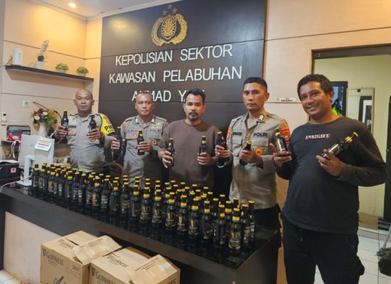 Puluhan Bir Guinness Disita Polsek KP3 Ahmad Yani Ternate