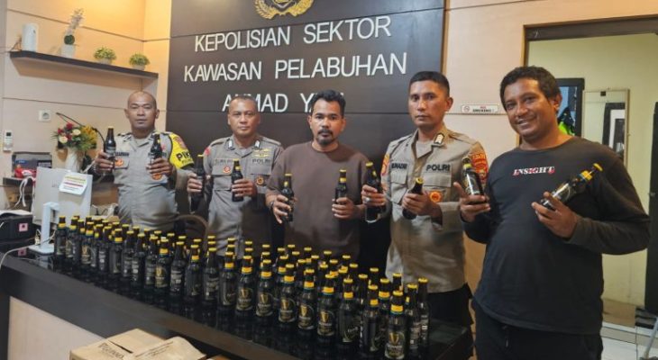 Puluhan Bir Guinness Disita Polsek KP3 Ahmad Yani Ternate