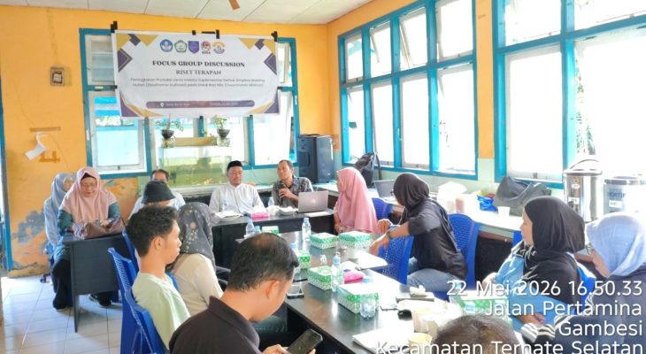 Dosen Unkhair Gelar FGD Hasil Riset Terapan di Balai Benih Ikan Kota Ternate