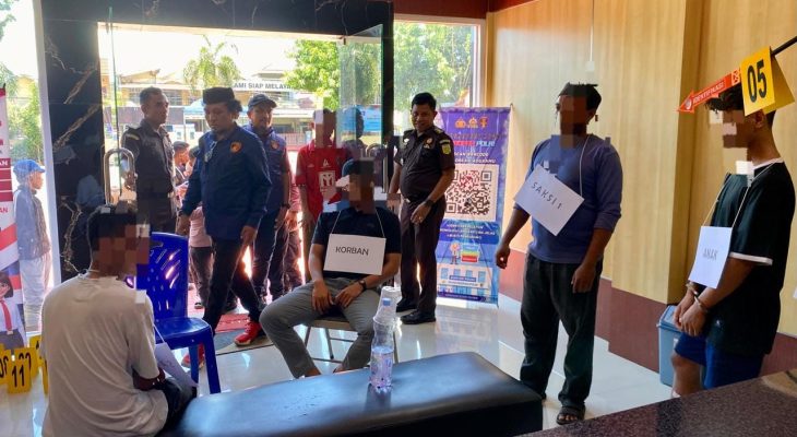 Tersangka Peragakan 11 Adegan dalam Rekonstruksi Kasus Pembunuhan di Tafure Kota Ternate 