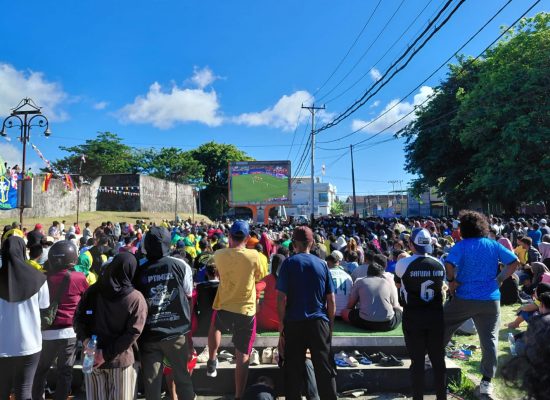 Brasil vs Maroko Imbang 1-1, Ribuan Orang Padati Kampung Piala Dunia di Kota Ternate