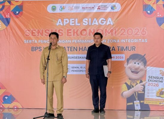 Bupati Ubaid Pimpin Apel Siaga, Haltim Resmi Mulai Sensus Ekonomi 2026
