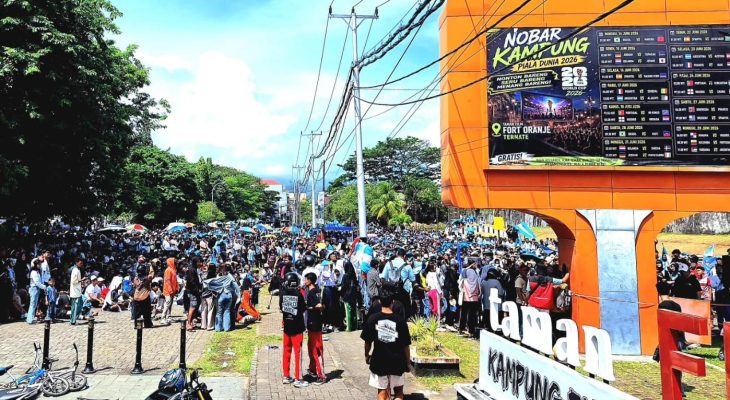 La Albiceleste Padati Pusat Nobar di Kota Ternate, Argentina Sikat Aljazair 3-0