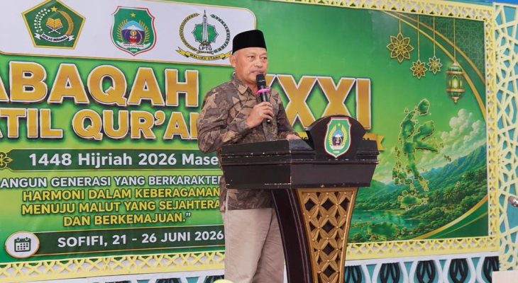Tutup MTQ, Wagub Sarbin Dorong Kafilah Malut Siap Ukir Prestasi di MTQ Nasional