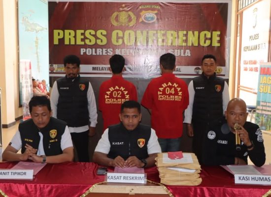 Satreskrim Polres Sula Tahan Eks Kades dan Bendahara Desa Leko Kadai dalam Kasus Korupsi Dana Desa