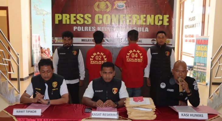 Satreskrim Polres Sula Tahan Eks Kades dan Bendahara Desa Leko Kadai dalam Kasus Korupsi Dana Desa