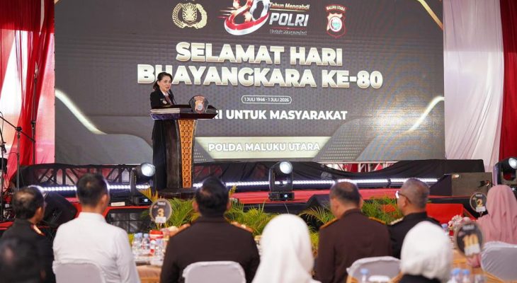 Pesan Gubernur dan Wagub Saat Hadiri HUT Bhayangkara di Polda Maluku Utara 