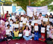 Tawa dan Warna Ceria Kembali Hadir, Srikandi PLN Hibur Anak-Anak Korban Kebakaran di Sorong